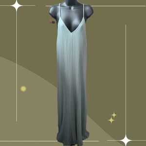✨ Y2k Accordion Pleated Victorias Secret Maxi Dress In Light Seafoam Size M